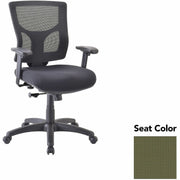 Lorell Conjure Swivel/Tilt Task Chair, Expo Leaf Seat, Mesh Mid Back, Adjustable Arms, Lumbar Support, Pneumatic Height, 360° Swivel, Nylon Base, 1 Each