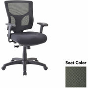 Lorell Conjure Swivel/Tilt Task Chair, Perfection Olive Green Seat, Mesh Mid Back, Adjustable Arms, 1 Each