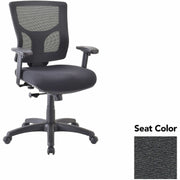 Lorell Conjure Swivel/Tilt Task Chair, Fuse Azurean Seat, Mesh Mid Back, Adjustable Arms, 1 Each