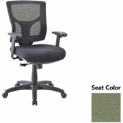 Lorell Conjure Swivel/Tilt Task Chair, Fuse Cress Seat, Mesh Mid Back, Adjustable Arms, 1 Each
