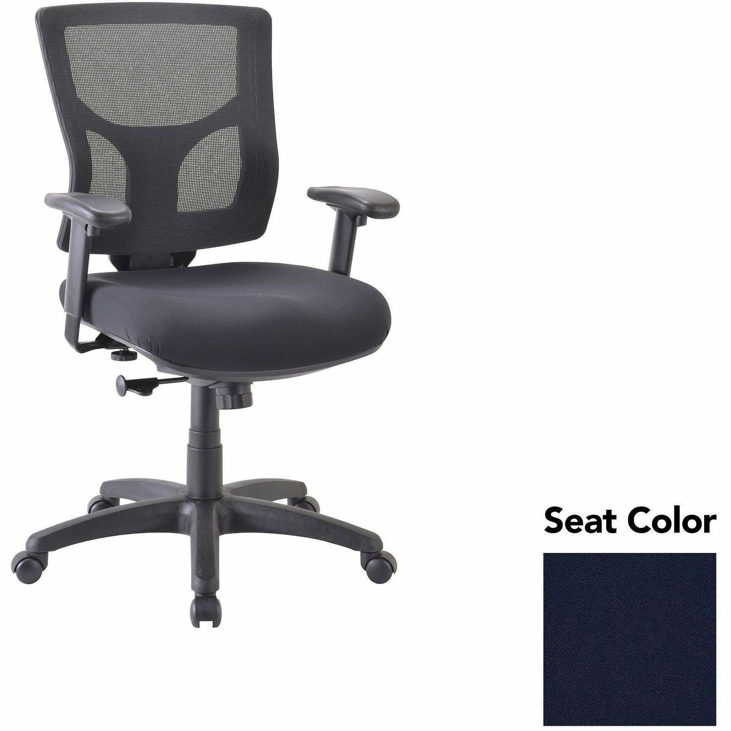 Lorell Conjure Swivel/Tilt Task Chair, Forte Cadet Seat, Mesh Mid Back, Adjustable Arms, 1 Each