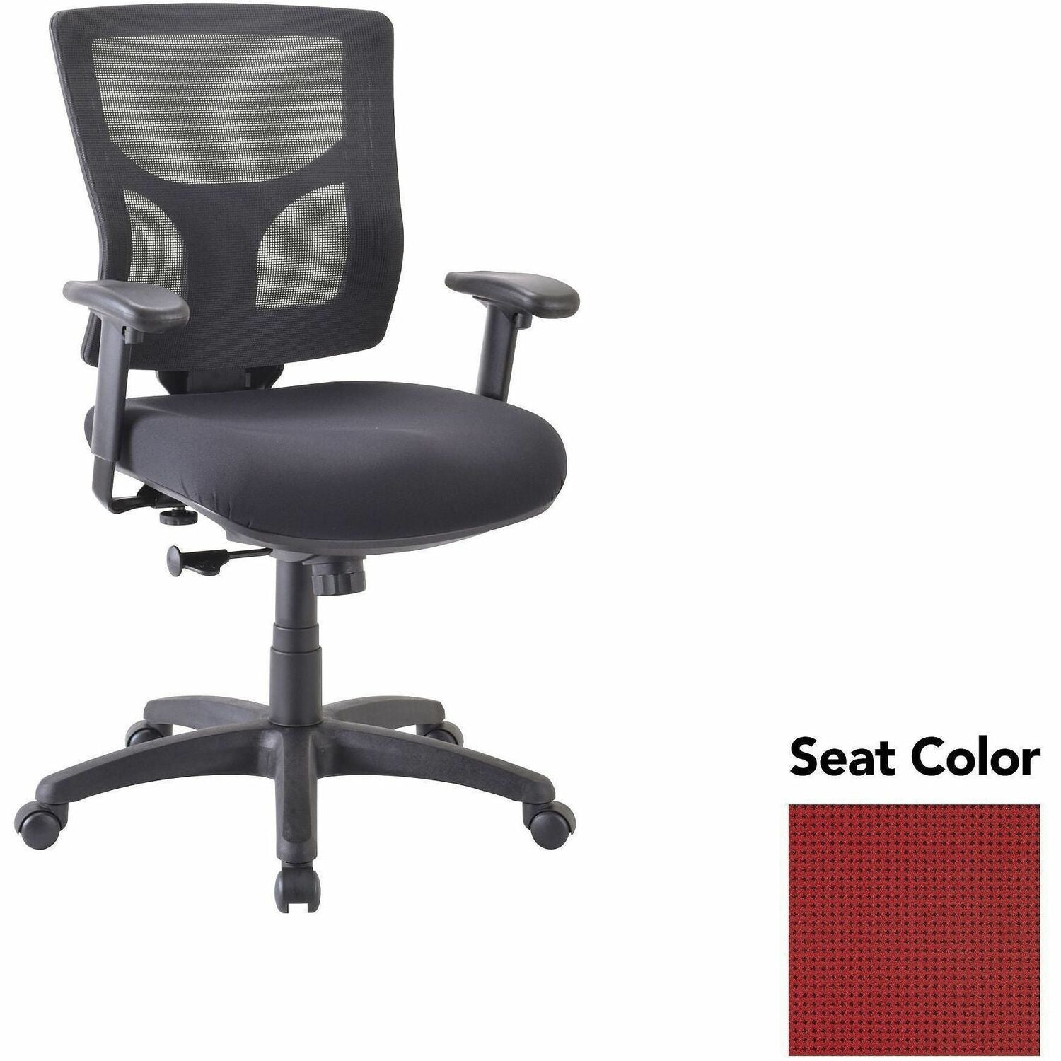 Lorell Conjure Swivel/Tilt Task Chair, Expo Festive Seat, Mesh Mid Back, Adjustable Arms, 1 Each