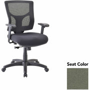 Lorell Conjure Swivel/Tilt Task Chair, Shire Sage Seat, Mesh Mid Back, Adjustable Arms, 1 Each