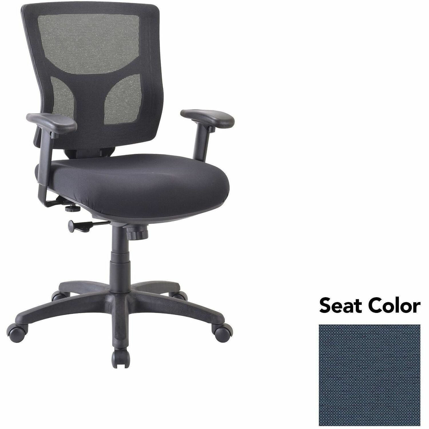 Lorell Conjure Swivel/Tilt Task Chair, Shire Chesapeake Seat, Mesh Mid Back, Adjustable Arms, 1 Each