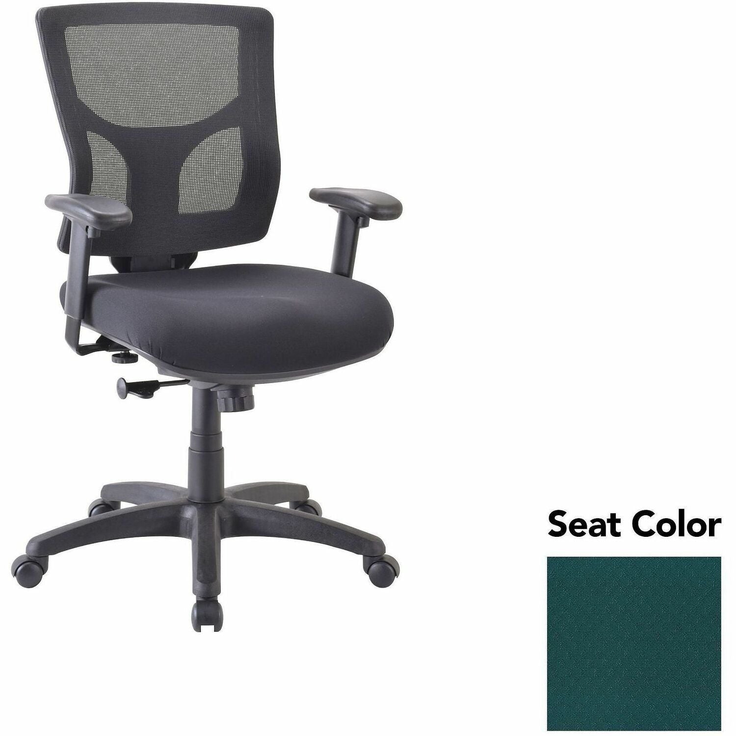 Lorell Conjure Swivel/Tilt Task Chair, Insight Forest Seat, Mesh Mid Back, Adjustable Arms, 1 Each