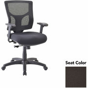 Lorell Conjure Swivel/Tilt Task Chair, Perfection Black Seat, Mesh Mid Back, Adjustable Arms, 1 Each