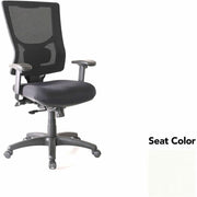 Lorell Conjure High-Back Office Chair, Dillon Snow Seat, Mesh Back, Adjustable Arms, 1 Each