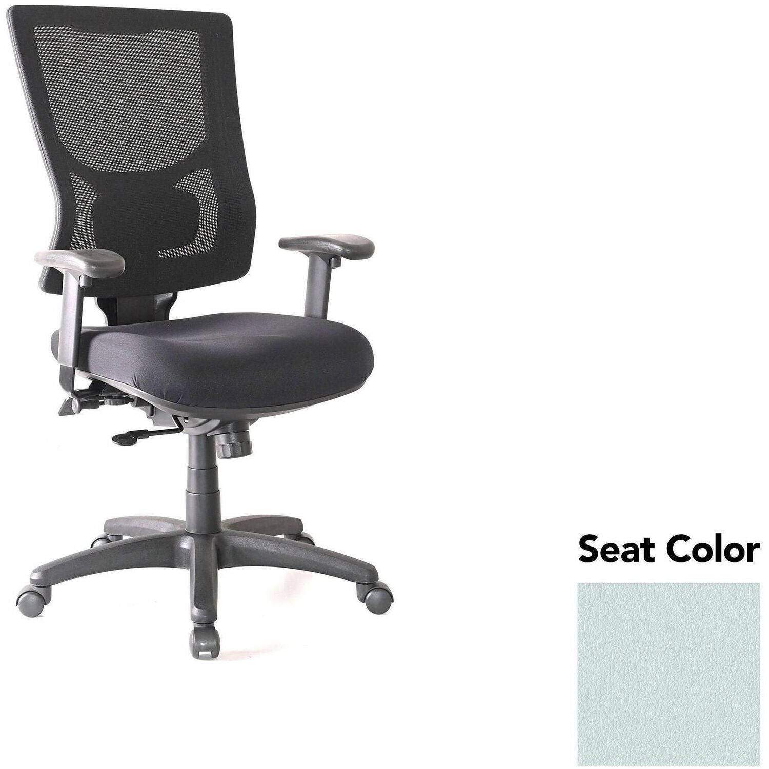 Lorell Conjure High-Back Office Chair, Mesh Back, Castillo Breezy Seat, Adjustable Arms, 360° Swivel, 1 Each