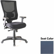 Lorell Conjure High-Back Office Chair, Insight Periwinkle Blue Seat, Mesh Back, Adjustable Arms, 1 Each