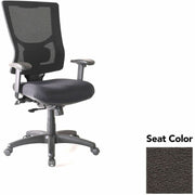 Lorell Conjure High-Back Office Chair, Fuse Pepper Seat, Mesh Back, Adjustable Arms, 360° Swivel, 1 Each