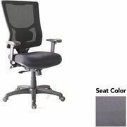 Lorell Conjure High-Back Office Chair, Canyon Carbon Seat, Mesh Back, Adjustable Arms, 360° Swivel, 1 Each