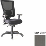 Lorell Conjure High-Back Office Chair, Expo Fog Seat, Mesh Back, Adjustable Arms, 360° Swivel, 1 Each