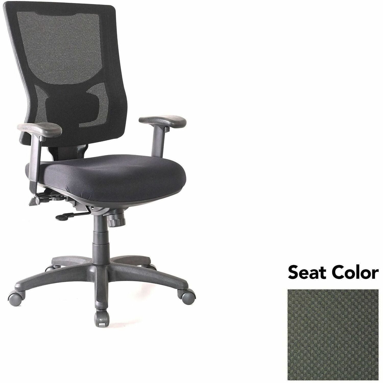 Lorell Conjure High-Back Office Chair, Perfection Olive Green, Mesh Back, Adjustable Arms, 1 Each