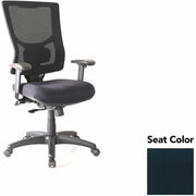 Lorell Conjure High-Back Office Chair, Insight Ebony Seat, Mesh Back, Adjustable Arms, 360° Swivel, 1 Each