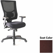 Lorell Conjure High-Back Office Chair, Perfection Burgundy Seat, Mesh Back, Adjustable Arms, 360° Swivel, 1 Each