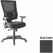 Lorell Conjure High-Back Office Chair, Fuse Azurean Seat, Mesh Back, Adjustable Arms, 360° Swivel, 1 Each