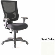 Lorell Conjure High-Back Swivel/Tilt Office Chair, Dillon Snow, Polyurethane Foam Seat, Mesh Back, Adjustable Arms, 1 Each