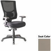 Lorell Conjure High-Back Swivel/Tilt Office Chair, Dillon Stratus, Polyurethane Foam Seat, Mesh Back, Adjustable Arms, 1 Each