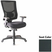 Lorell Conjure High-Back Swivel/Tilt Office Chair, Tuxedo Seat, Polyurethane Foam, Mesh Back, Adjustable Arms, 1 Each
