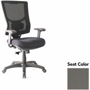 Lorell Conjure High-Back Swivel/Tilt Office Chair, Expo Fog, Polyurethane Foam Seat, Mesh Back, Adjustable Arms, 1 Each