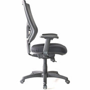 Lorell Conjure High-Back Swivel/Tilt Office Chair, Perfection Olive Green, Polyurethane Foam Seat, Mesh Back, Adjustable Arms, 1 Each