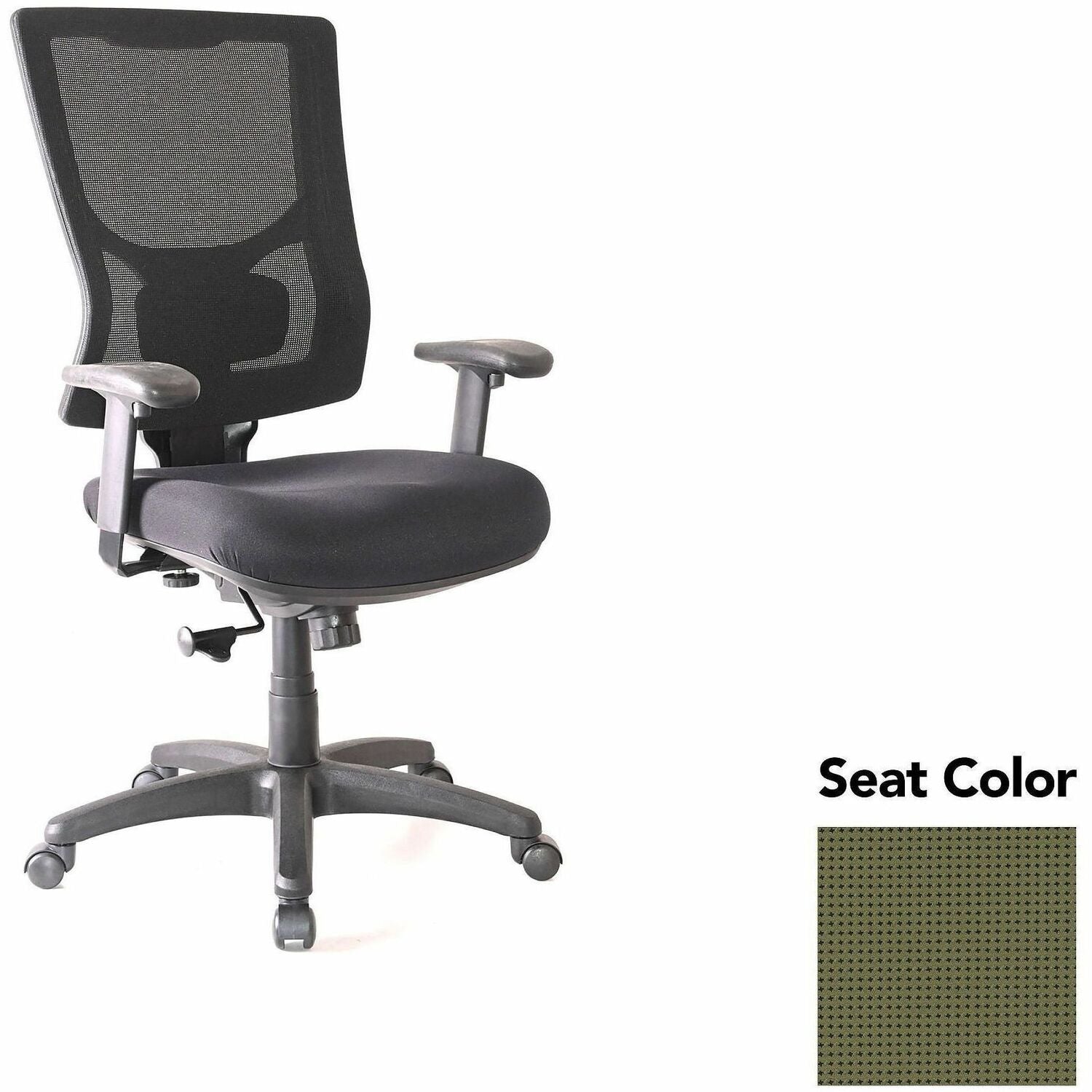 Lorell Conjure High-Back Swivel/Tilt Office Chair, Expo Leaf, Polyurethane Foam Seat, Mesh Back, Adjustable Arms, 1 Each