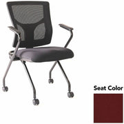 Lorell Conjure Mesh Training Chairs with Arms, High Back, Forte Port Seat, Polyurethane and Foam Seat, Mesh Back, Fixed Armrest, Black, 2 per Carton