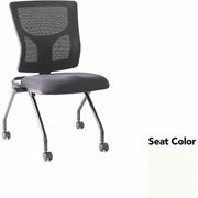 Lorell Conjure Mesh Training Chairs, Dillon Snow Seat, Polyurethane Foam Seat, Mesh Back, Foldable, Nesting, Adjustable Back, 2 Chairs per Carton
