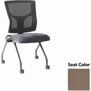 Lorell Conjure Mesh Training Chairs, Malted Seat, Polyurethane Foam, Mesh Back, Foldable, Nesting, Adjustable Back, 2 Chairs per Carton