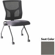 Lorell Conjure Mesh Training Chairs, Expo Fog Seat, Polyurethane Foam Seat, Mesh Back, Foldable, Nesting, Adjustable Back, 2 Chairs per Carton