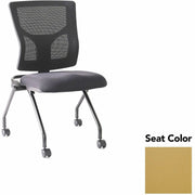 Lorell Conjure Mesh Training Chairs, Canyon Nugget Seat, Polyurethane Foam Seat, Mesh Back, Foldable, Nesting, Adjustable Back, 2 per Carton