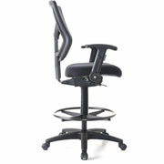 Lorell Conjure Office Stool - Malted Seat Color - Polyurethane Foam Seat Material - Mesh Back Material - Armrest - 1 Each