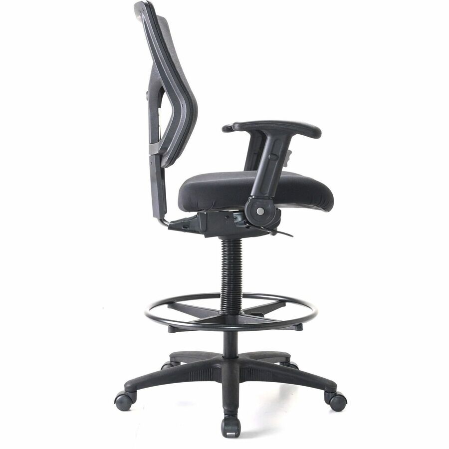 Lorell Conjure Office Stool - Canyon Nutmeg Seat Color - Polyurethane Foam Seat Material - Mesh Back Material - Armrest - 1 Each