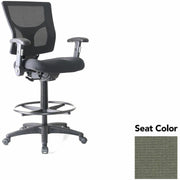 Lorell Conjure Office Stool - Shire Sage Seat Color - Polyurethane Foam Seat Material - Mesh Back Material - Armrest - 1 Each