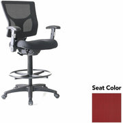 Lorell Conjure Office Stool - Expo Festive Seat Color - Polyurethane Foam Seat Material - Mesh Back Material - Armrest - 1 Each