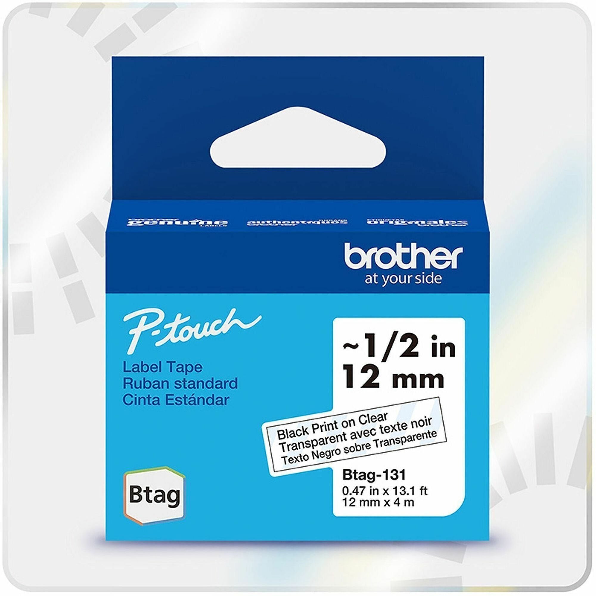 15/32" Width x 13 1/8 ft Length - Black on Clear - Water Resistant - Temperature Resistant, Fade Resistant, Dishwasher Safe, Freezer Safe, Microwave Safe, Easy Peel, Removable, Household Liquid Resistant - 1 Each