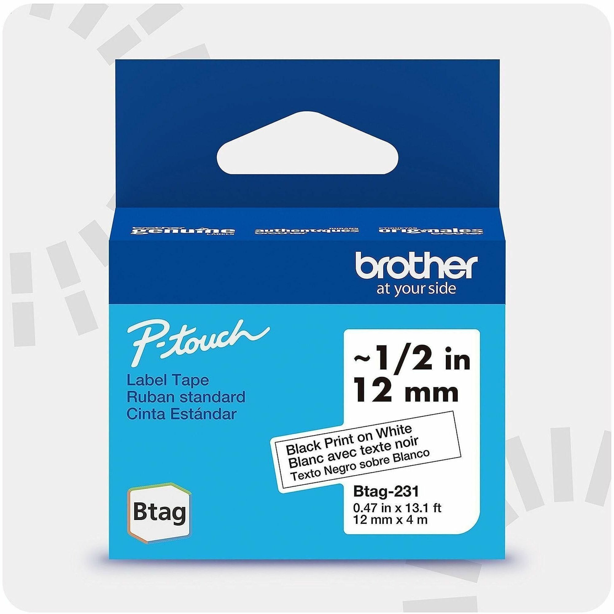 15/32" Width x 13 1/8 ft Length - Black on White - Water Resistant - Temperature Resistant, Fade Resistant, Dishwasher Safe, Freezer Safe, Microwave Safe, Easy Peel, Removable, Household Liquid Resistant - 1 Each