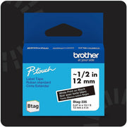 15/32" Width x 13 1/8 ft Length - White on Black - Water Resistant - Temperature Resistant, Fade Resistant, Dishwasher Safe, Freezer Safe, Microwave Safe, Easy Peel, Removable, Household Liquid Resistant - 1 Each