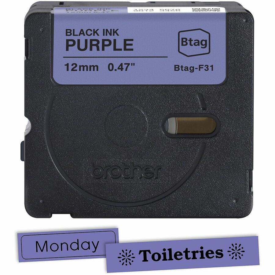15/32" Width x 13 1/8 ft Length - Purple - Water Resistant - Temperature Resistant, Fade Resistant, Dishwasher Safe, Freezer Safe, Microwave Safe, Easy Peel, Removable, Household Liquid Resistant - 1 Each