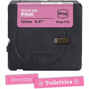 15/32" Width x 13 1/8 ft Length - Pink - Water Resistant - Temperature Resistant, Fade Resistant, Dishwasher Safe, Freezer Safe, Microwave Safe, Easy Peel, Removable, Household Liquid Resistant - 1 Each