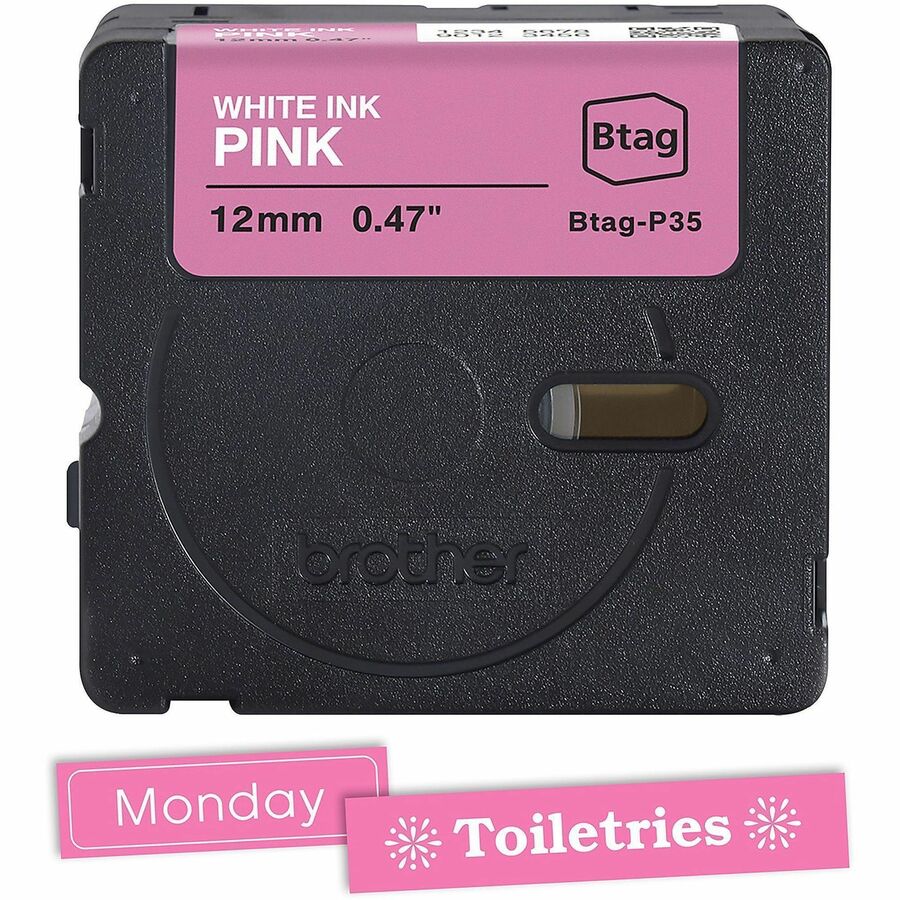 15/32" Width x 13 1/8 ft Length - Pink - Water Resistant - Temperature Resistant, Fade Resistant, Dishwasher Safe, Freezer Safe, Microwave Safe, Easy Peel, Removable, Household Liquid Resistant - 1 Each