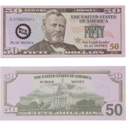 U.S. School Money $50 Bills Pk. 50