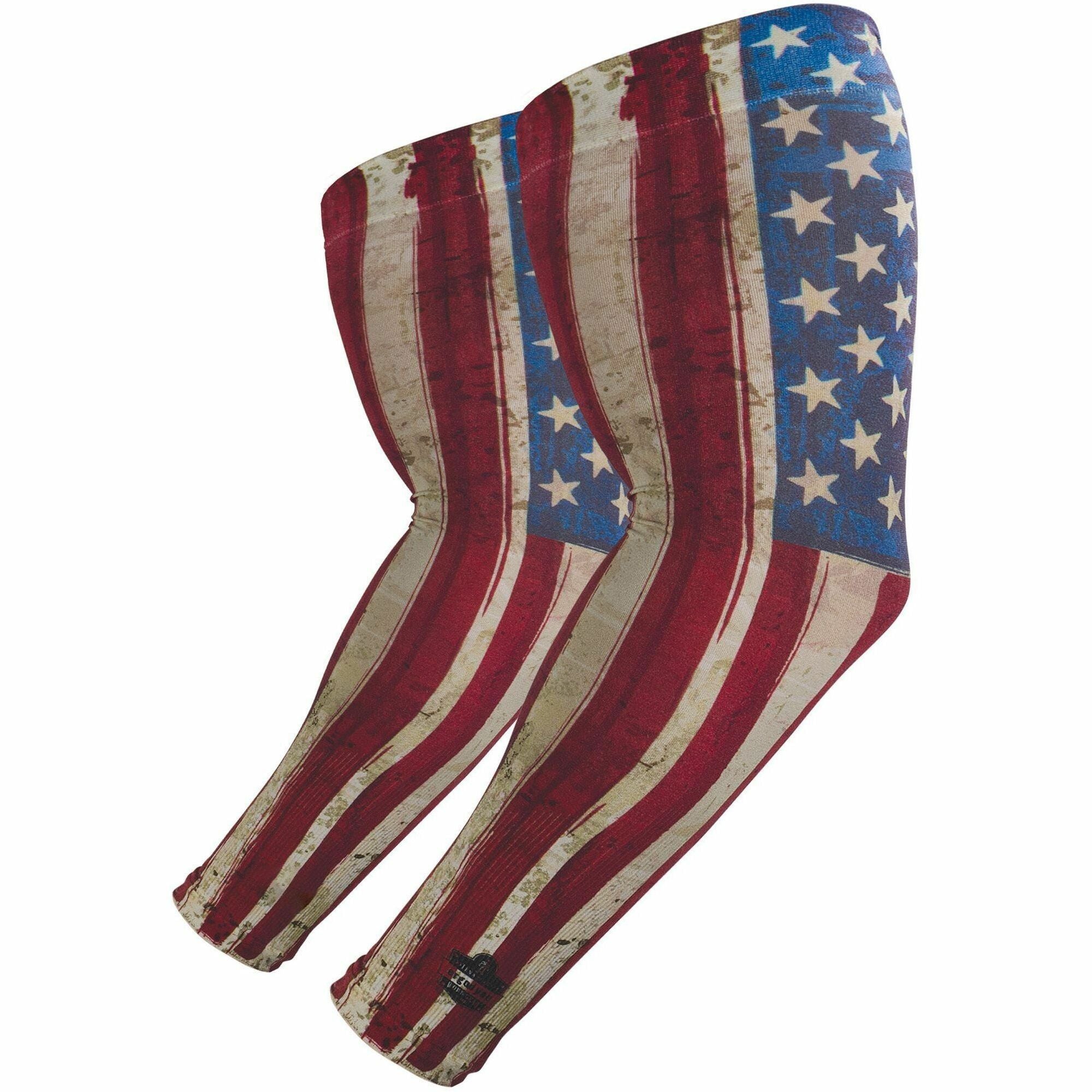 Ergodyne 6695 Sun Protection Arm Sleeve, American Flag, Medium/Large, Stretchable, Comfortable, Moisture Wicking, Anti-odor, Machine Washable, UV Protection, 1 Each