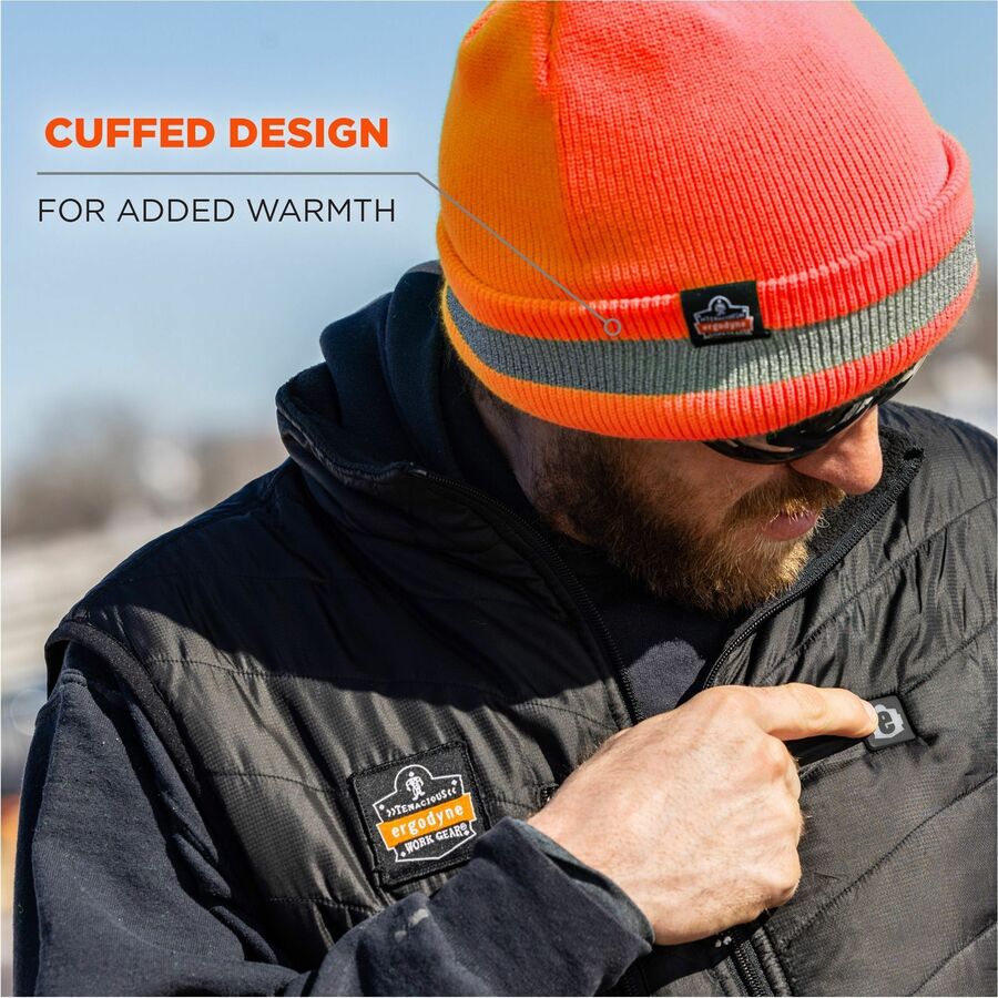 Ergodyne 6803 Reflective Winter Hats - Acrylic - Orange