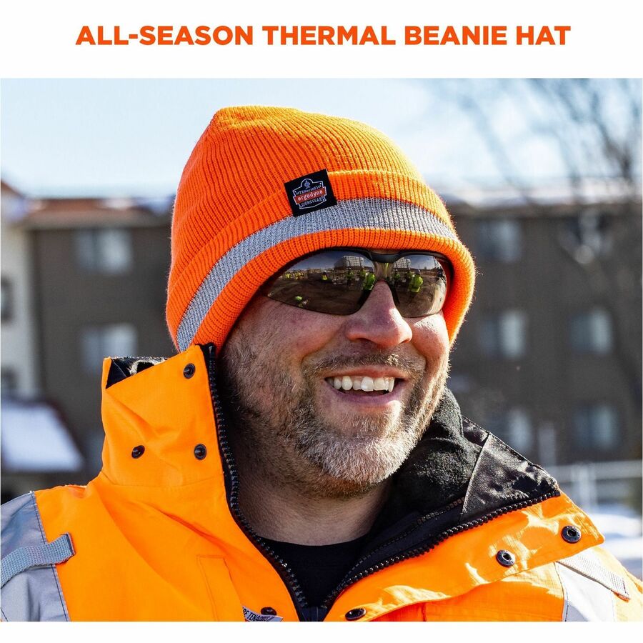Ergodyne 6803 Reflective Winter Hats - Acrylic - Orange