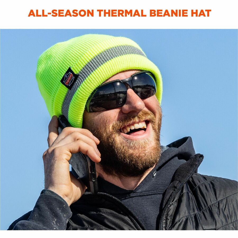 Ergodyne 6803 Reflective Winter Hats - Acrylic - Lime