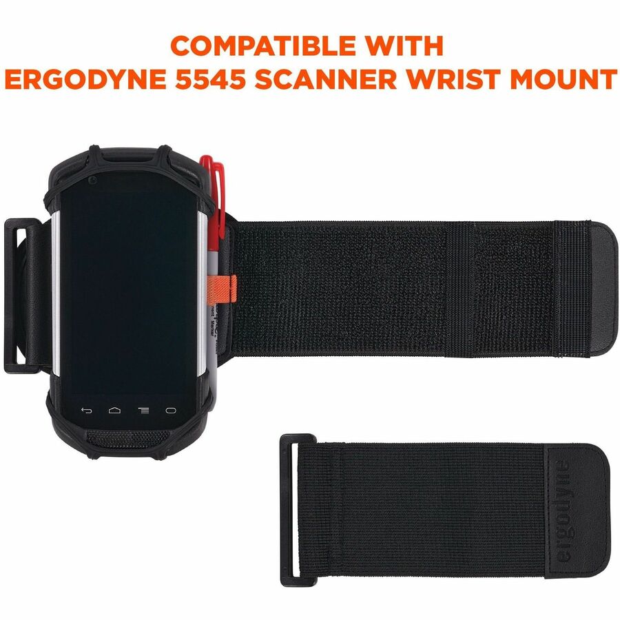 Adjustable - Hook & Loop Attachment - 12" Length - Black - Elastic - 1 Each