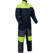 Ergodyne N-Ferno 6475 Insulated Freezer Coveralls, Medium, Navy, Polyester, Snap/Zipper Closure, 3 Pockets, Water Resistant, Reflective, Adjustable, Machine Washable, 1 Each