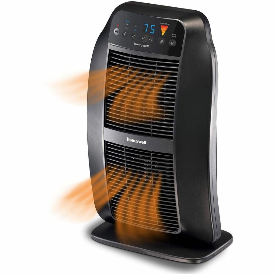 Ceramic - Electric - 6 x Heat Settings - Timer - Room - Portable - Black