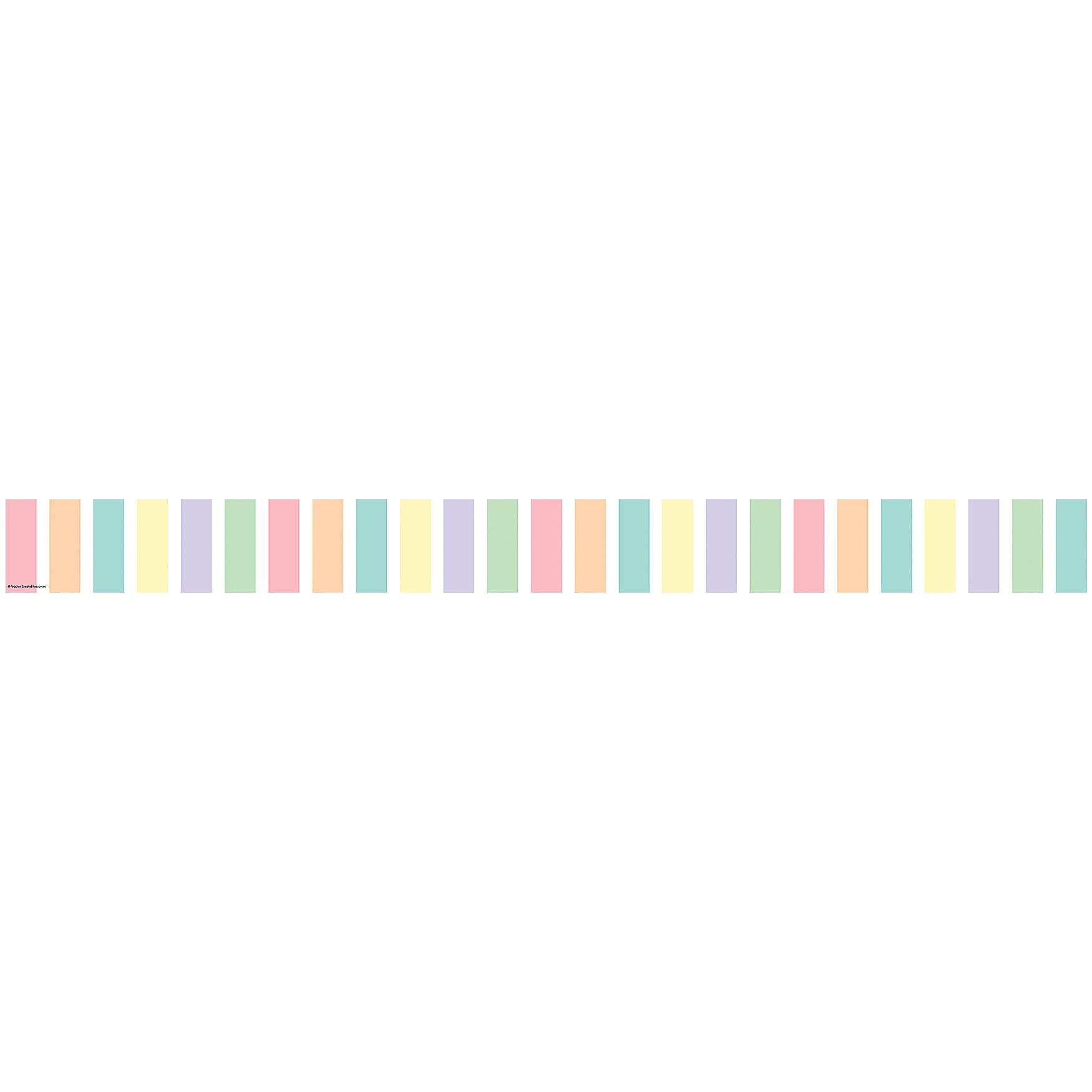 Pastel Pop Stripes Straight Border Trim, 35 Feet